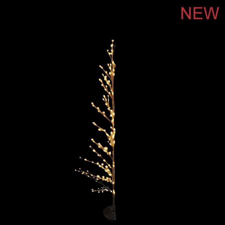 Mezzo albero con neve 379 led da muro h180 cm