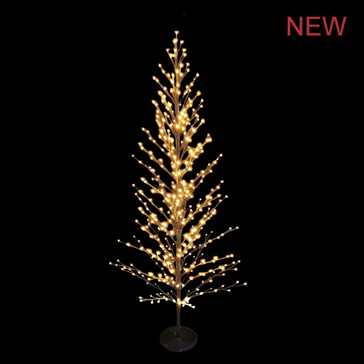 Albero con neve 621 led h240 cm