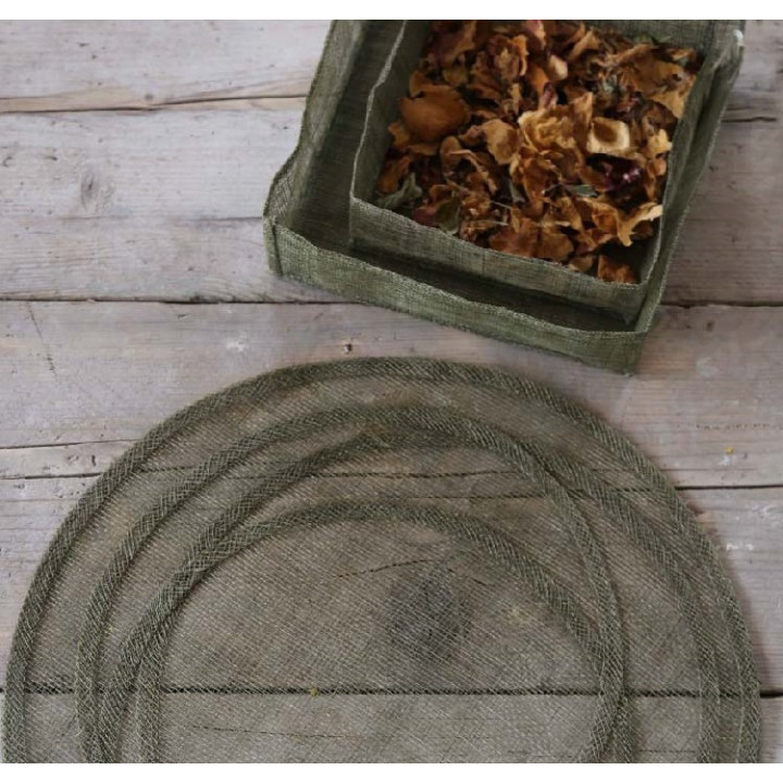 Porte-serviettes 20x20 cm en filet d'abaca