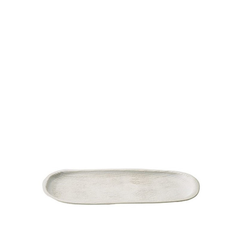 Texture oval tray 12x31 cm