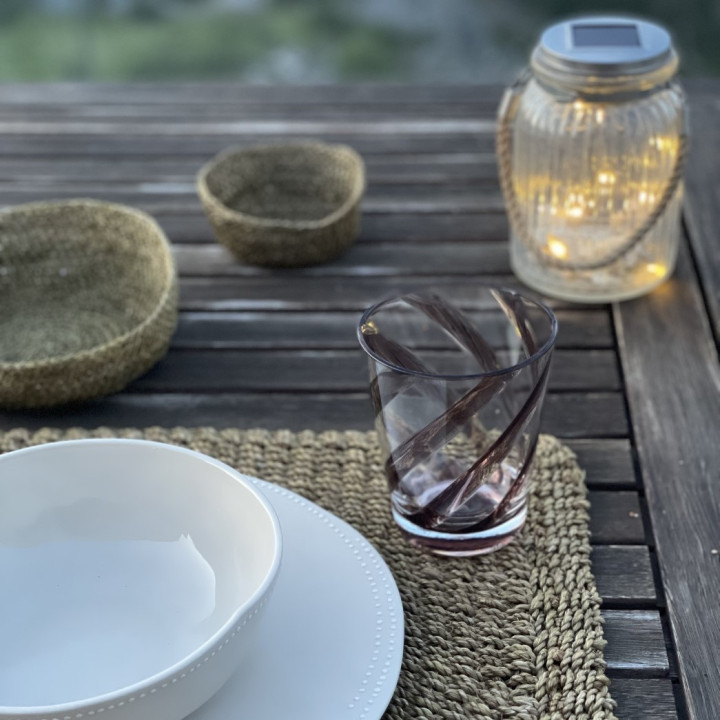 Thick interwowen abaca palcemat 39 x 49,4 cm