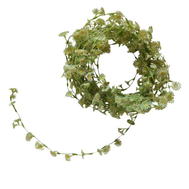 Thread of green daisies
