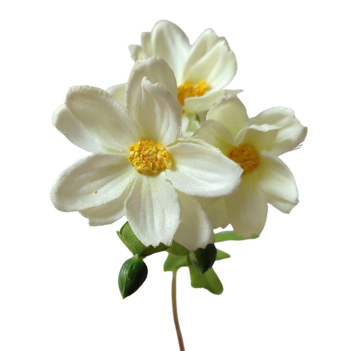 Bouquet de 12 branches de cosmos et 3 fleurs blanches