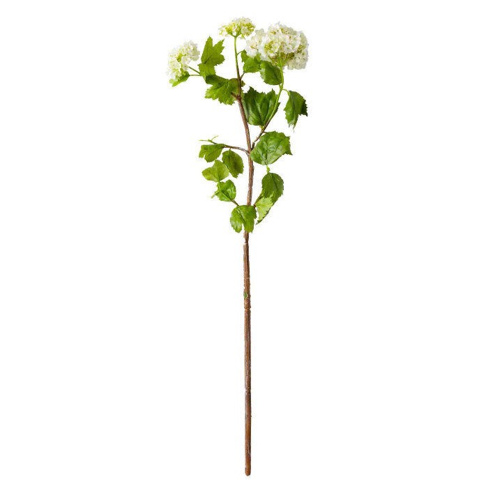 Whithe viburno branch h68 cm