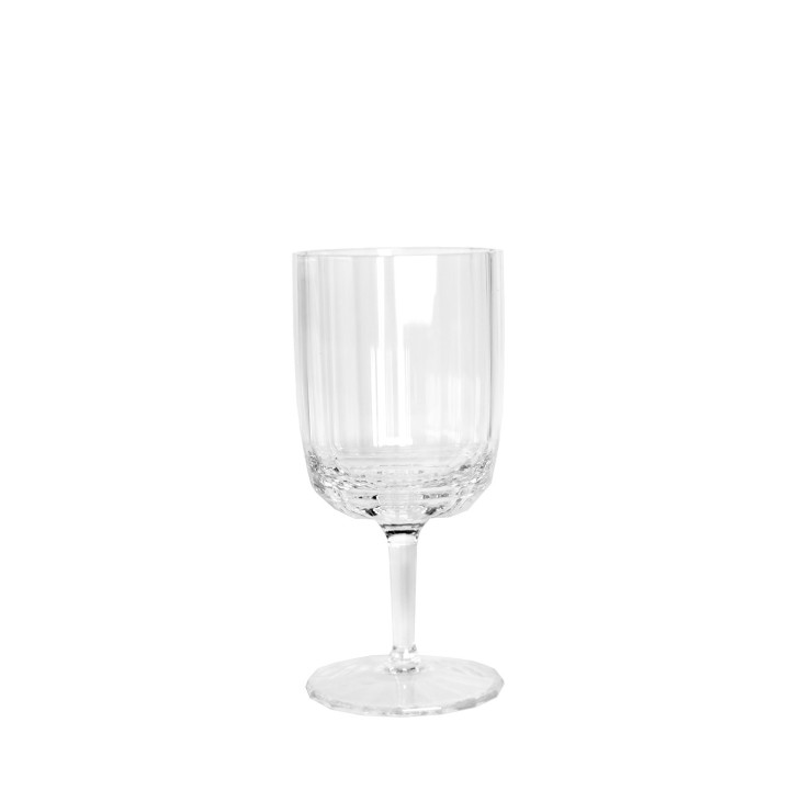 Verre a pied en methacrylate avec lignes verticales "made in taiwan"