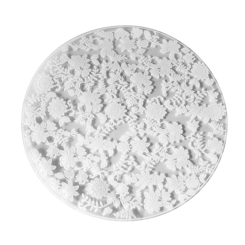 Sottopiatto pvc trasparente pizzo floreale