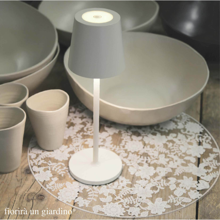 Sottopiatto pvc trasparente pizzo floreale