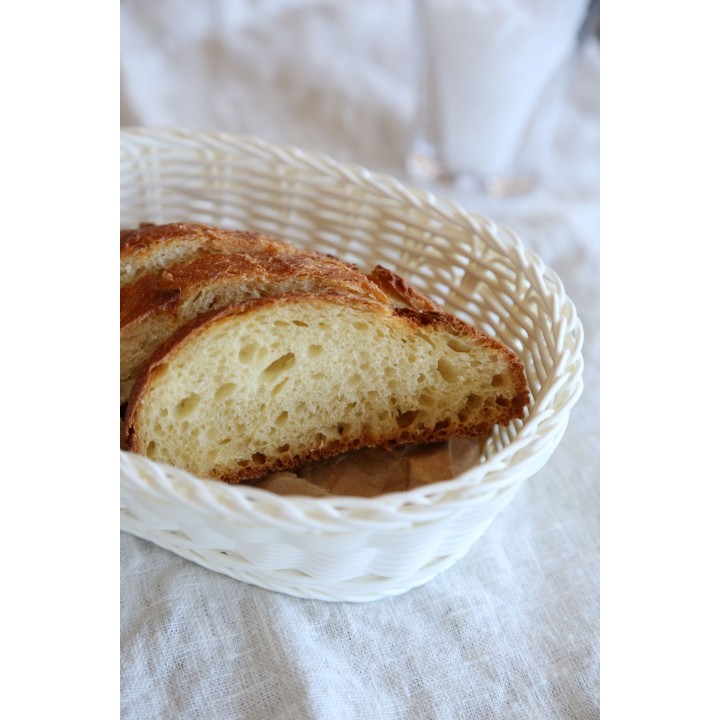 Panier blanc tresse en polypropylene 20.5 x 14.5 h6 cm