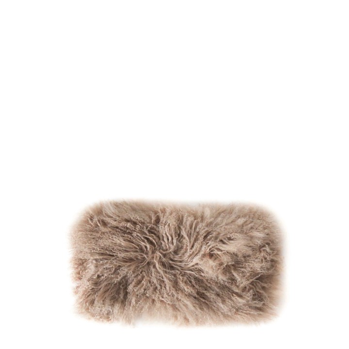 Mongolian fur pillowcase sand colour 35 x 50 cm