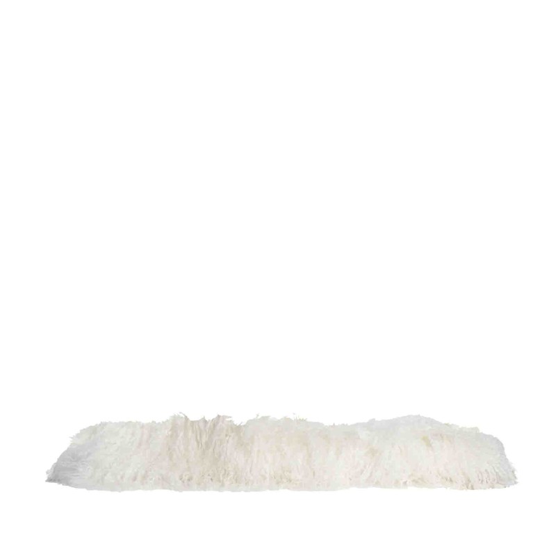White mongolian fur weatherstrip pillowcase 14.5 x 95 cm