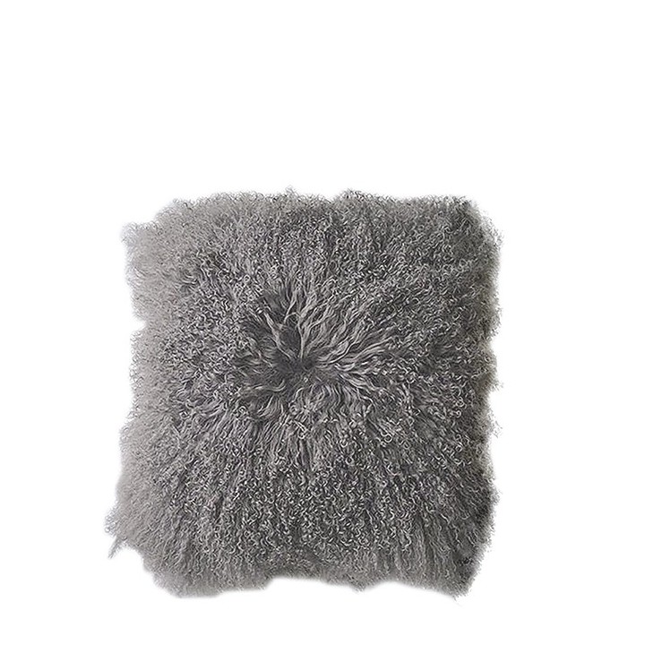 Housse fourrure de la mongolie lin/melange 60x60 cm