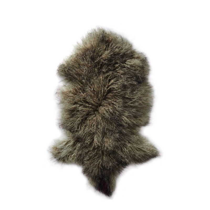 Tapis fourrure de la mongolie couleur foret 50x90 cm