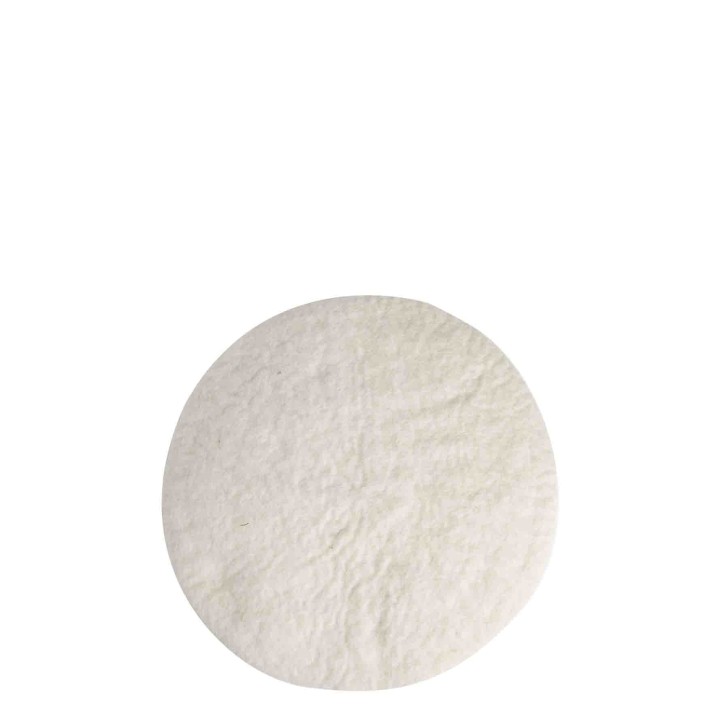 Coussin noeuds de mouton en feutre creme fait a la main d38 cm