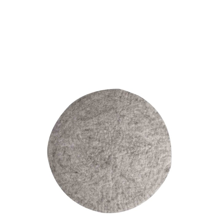 Coussin noeuds de mouton en feutre gris fait a la main d38 cm