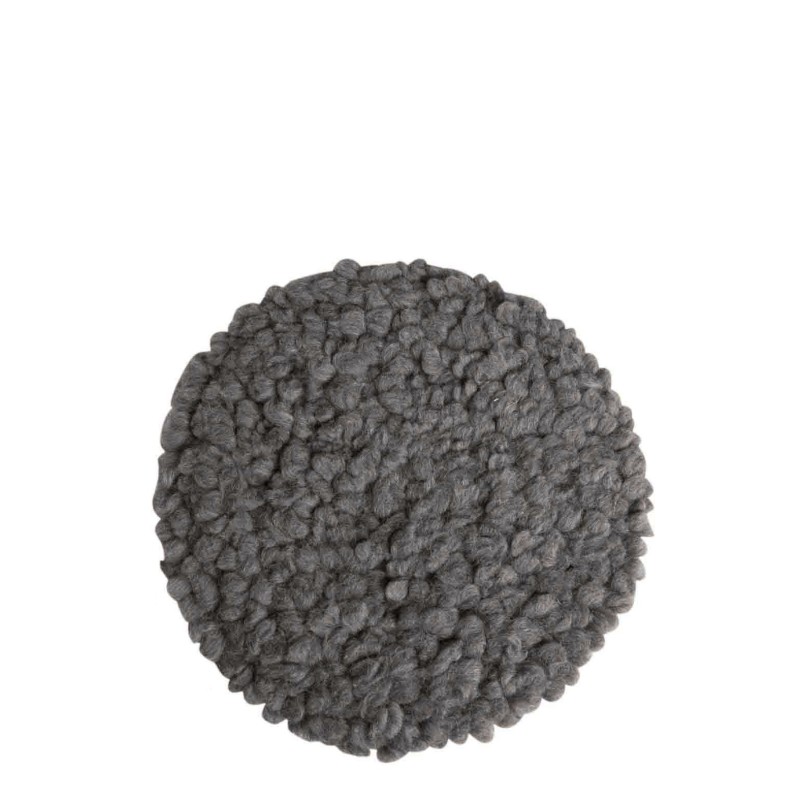 Cuscino nodini pecora feltro grigio scuro handmade d36 cm