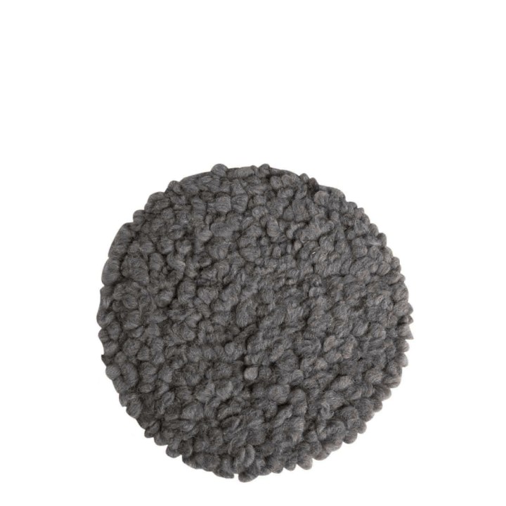 Cuscino nodini pecora feltro grigio scuro handmade d36 cm