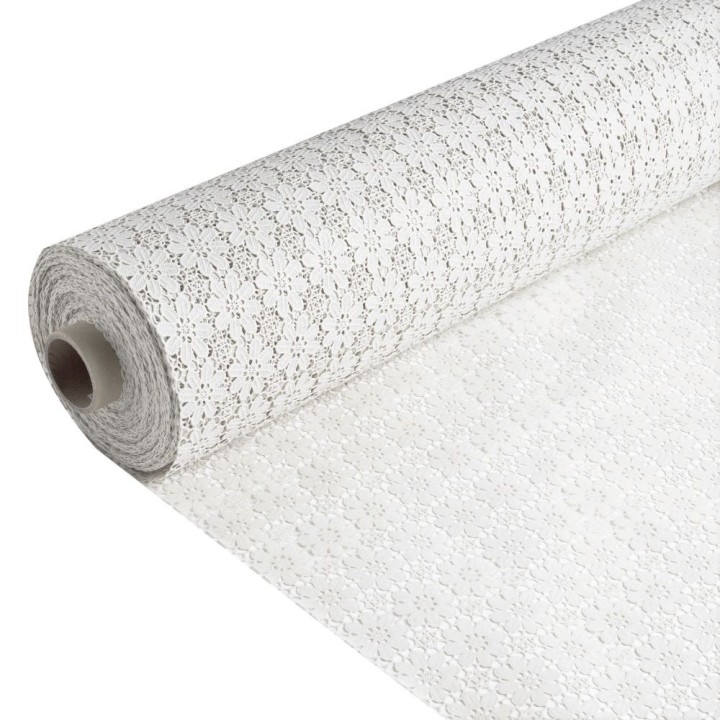 Rotolo fiori impermeabile vinile white morbido 20m x 50 cm