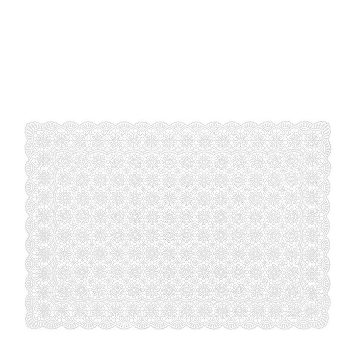 Tovaglietta fiori impermeabile vinile white morbid 36 x 53 cm