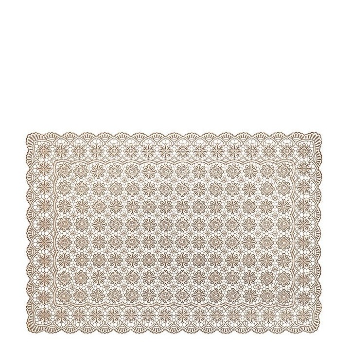 Tovaglietta fiori impermeabile vinile linen morbid 36 x 53 cm