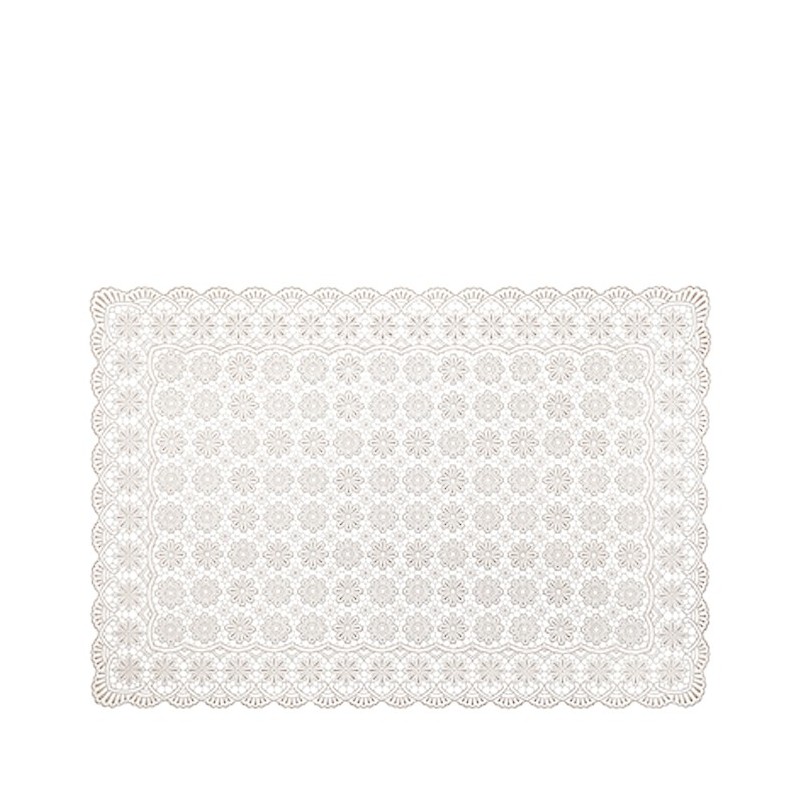 Sand vinyl waterproof soft placemat floral decoration 36 x 53 cm