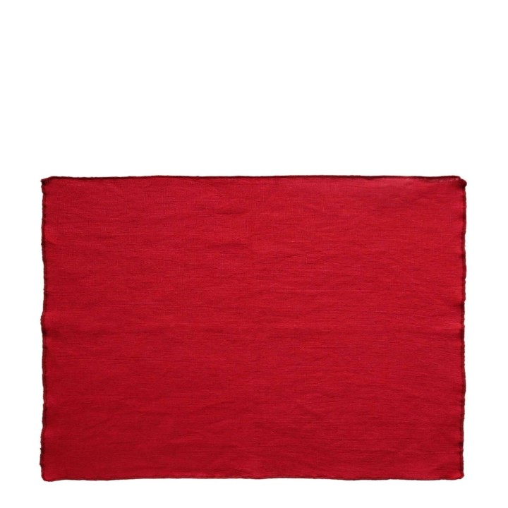 Tovaglietta 100%lino cherry bordo rosso scuro 35 x 50 cm