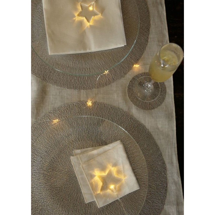 Silver interwoven pvc coaster d10cm