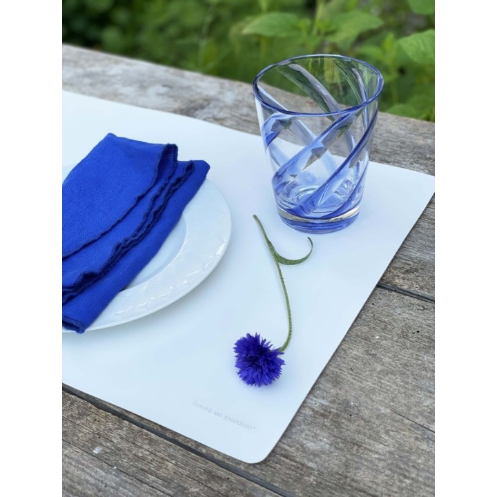 White leather look placemat 32 x 45 cm