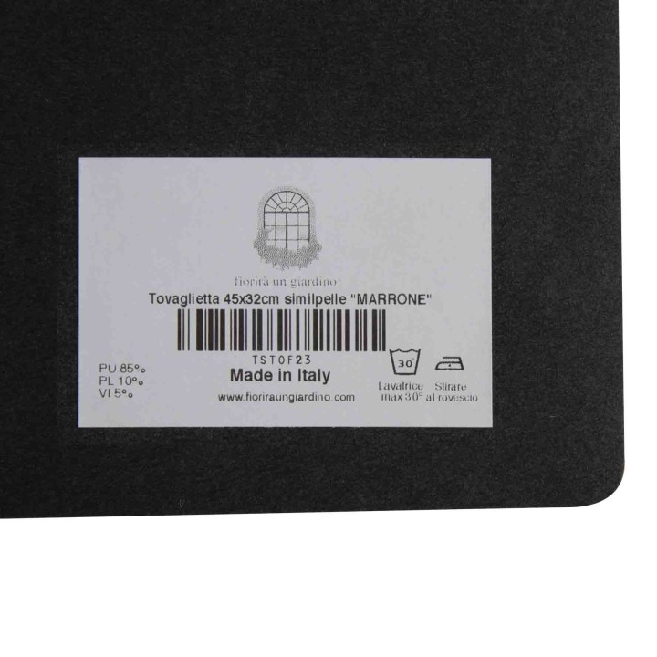 Tovaglietta similpelle tortora 32 x 45 cm