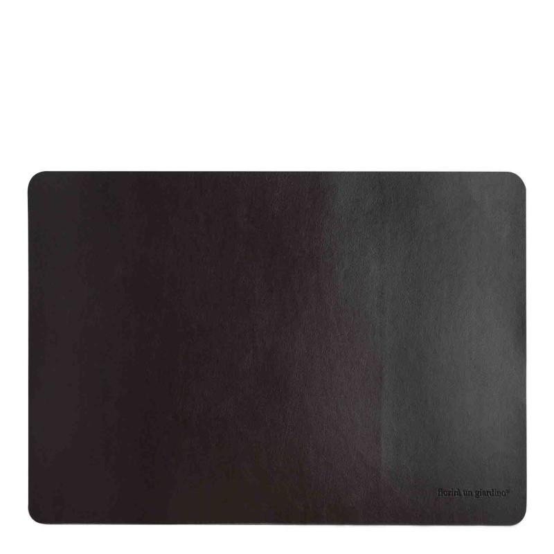 Coffee leather look placemat 32 x 45 cm