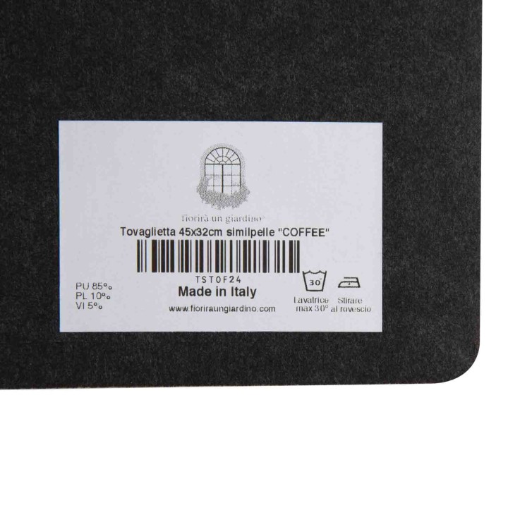 Coffee leather look placemat 32 x 45 cm