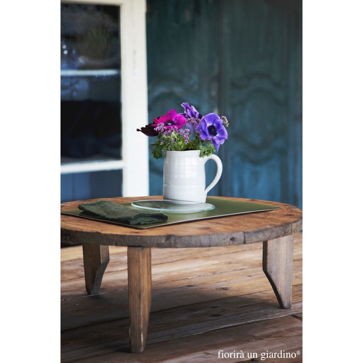 Set de table en faux cuir vert 32 x 45 cm