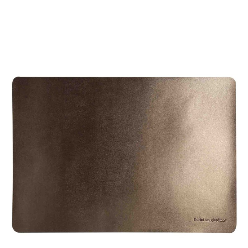 Brass leather look placemat 32 x 45 cm