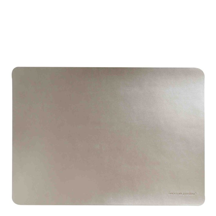 Set de table en faux cuir couleur perle 32 x 45 cm