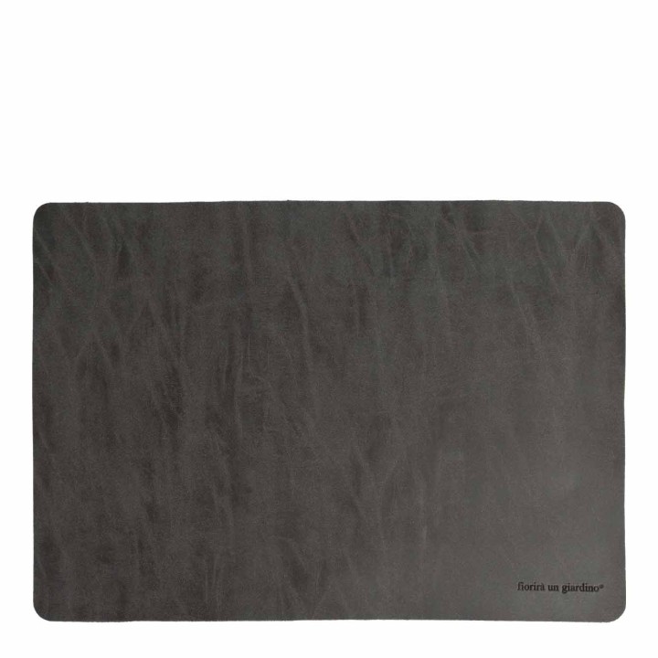 Anthracite leather look placemat 32 x 45 cm