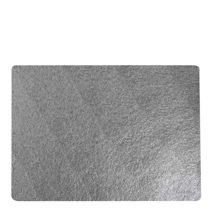 Set de table en faux cuir argentee metalique 32 x 45 cm