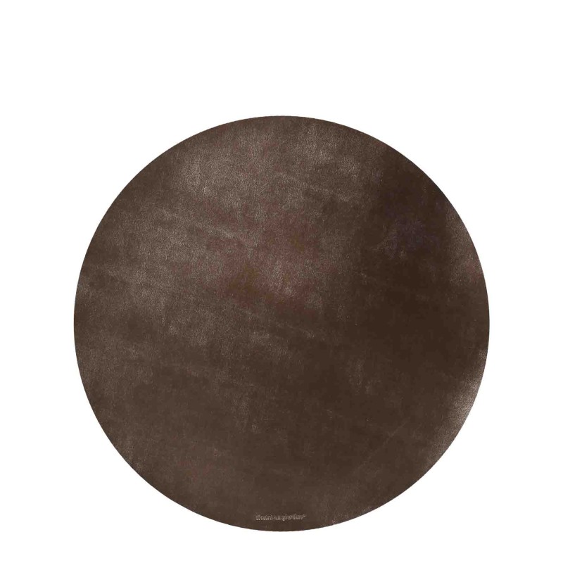 Brass leather look underplate d33 cm