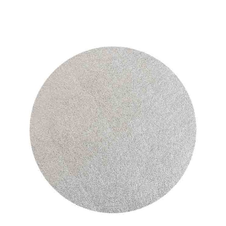 Silver leather look underplate d33 cm