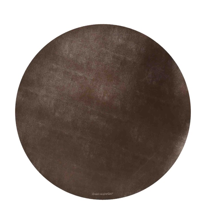 Brass leather look underplate d38 cm