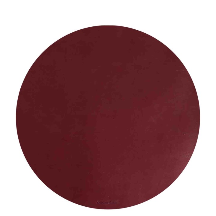 Sous-plat en faux cuir bourdeaux d38 cm