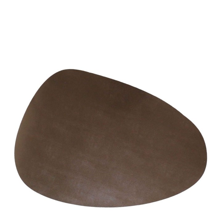 Set de table faux cuir forme goutte couleur laiton 33x47 cm