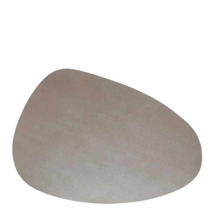 Pearl leather look placemat "drop" shape 33x47 cm