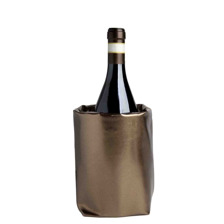 Cooling brass fake leather glacette 10 x 10 x h17cm