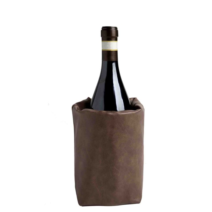 Cooling vintage brown fake leather glacette 10 x 10 x h17cm