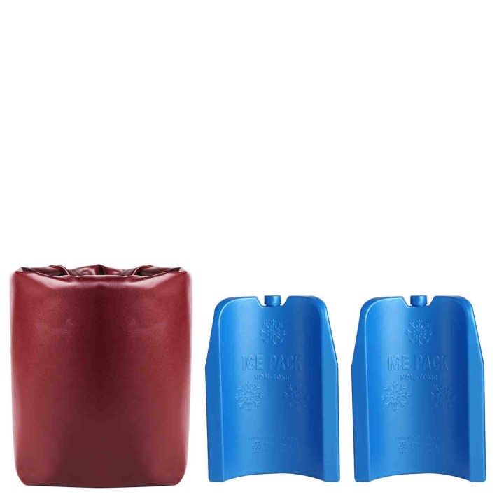 Glacette refrigerante similpelle bordeaux vino 10 x 10 h17 cm