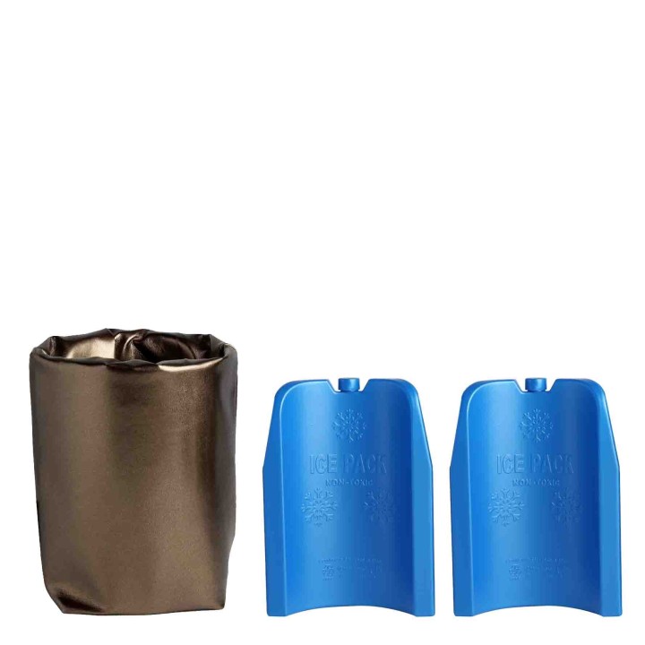 Glacette refrigerante magnum similpelle ottone 12 x 12 h17 cm