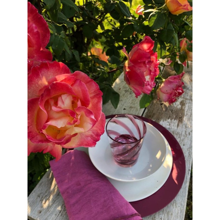 Sous-plat en plastique couleur cyclamen d33 cm