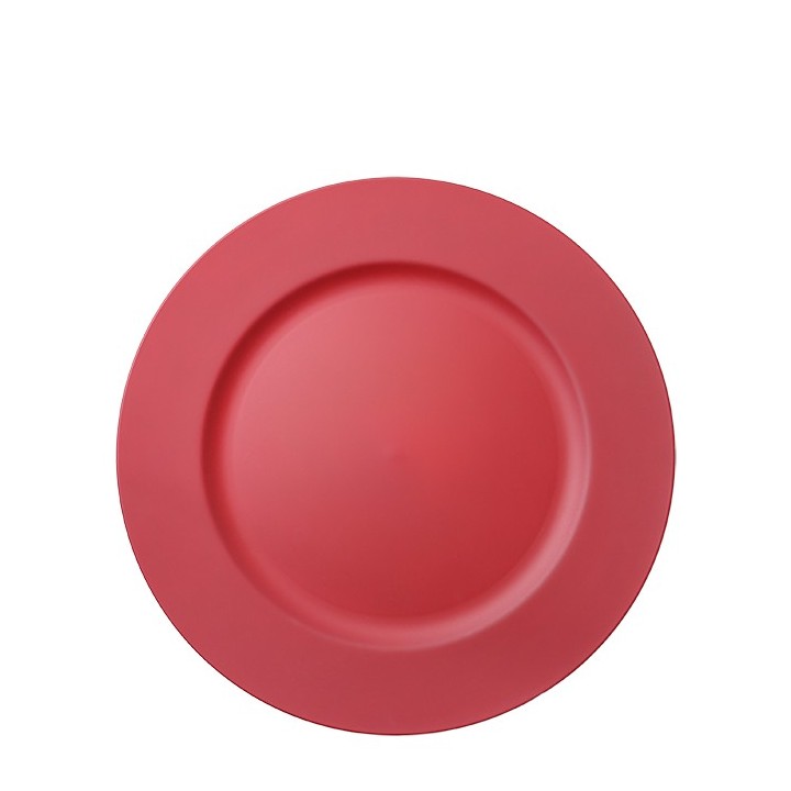 Sottopiatto in plastica rosso d33 cm