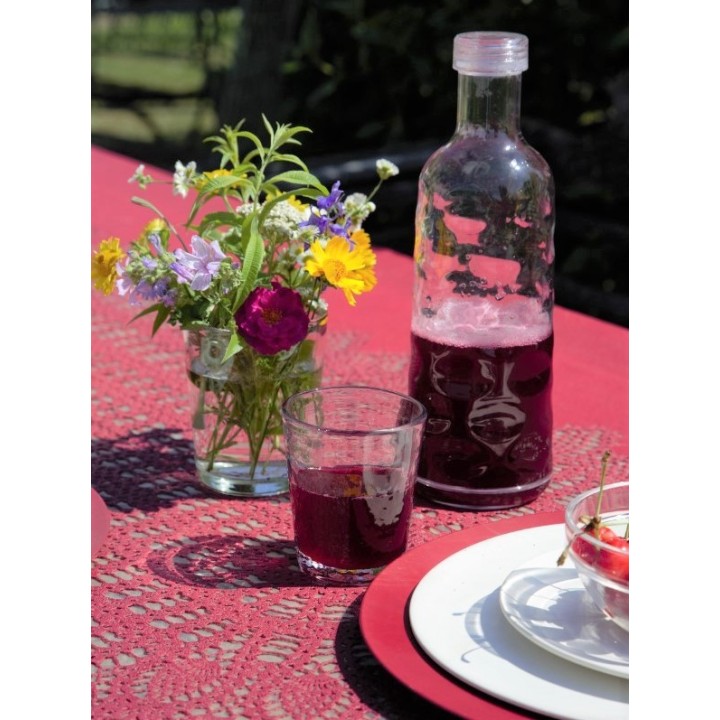 Sottopiatto in plastica rosso d33 cm