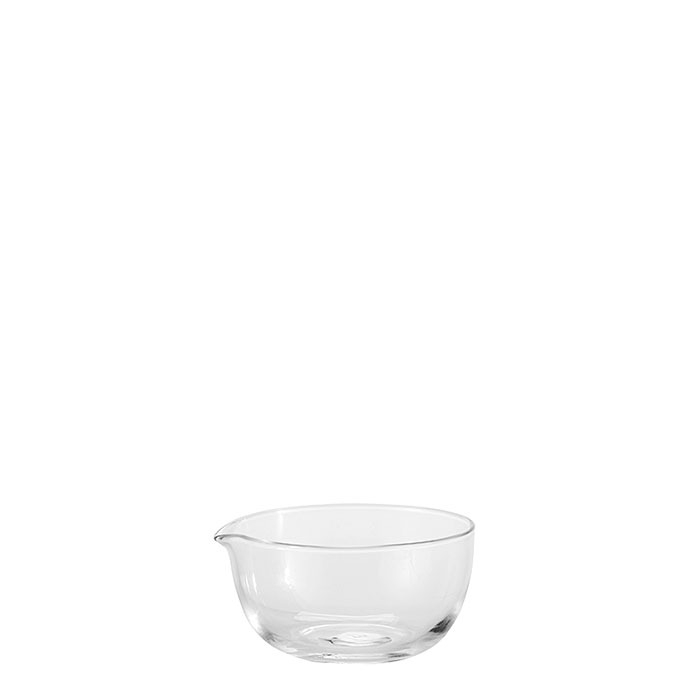 Borosilicate glass bowl with spout 7.5 x 7 h3.4 cm