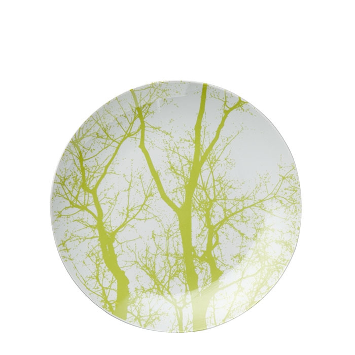 Assiette plate blanche motif branches Fiorira un Giardino - La déco 2B